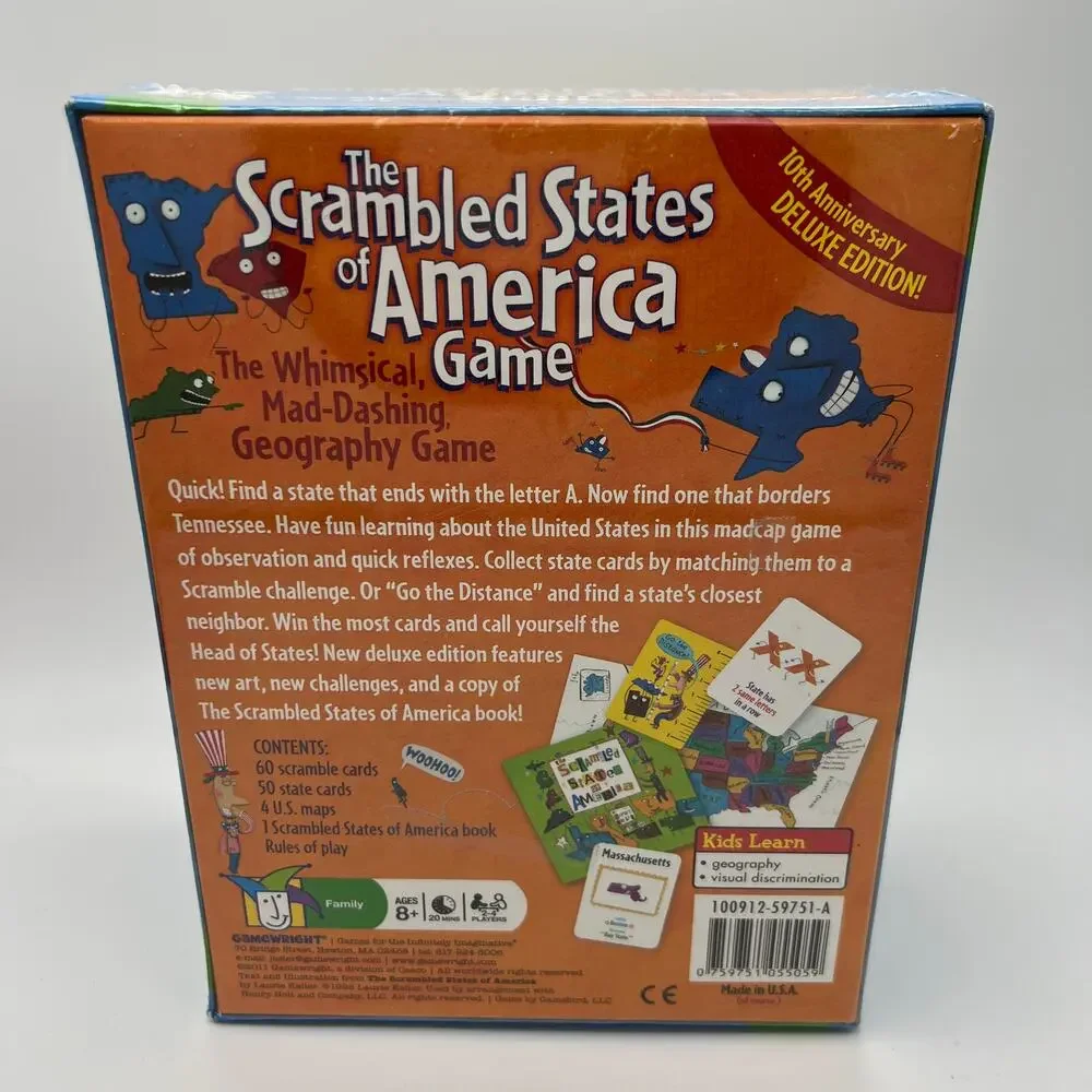 The Scrambled States of America Game 10th Anniversary Deluxe Edition New Sealed - Picture 2 of 10